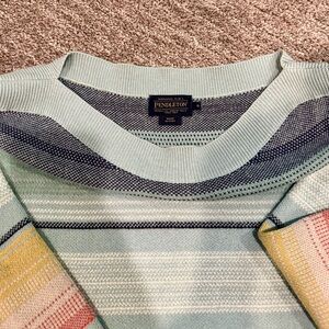 Pendleton Women's 100% Cotton Striped Sweater.